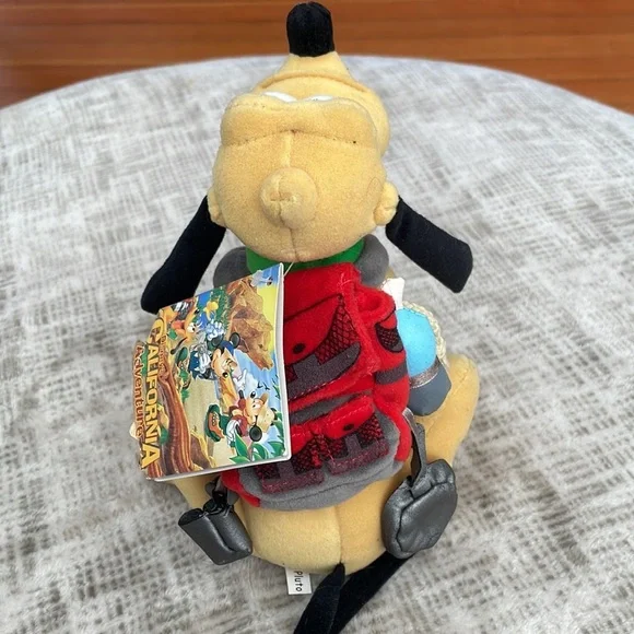 Pluto Disney's California Adventure Pluto Hiking With Backpack Plush With Tag - Picture 3 of 4